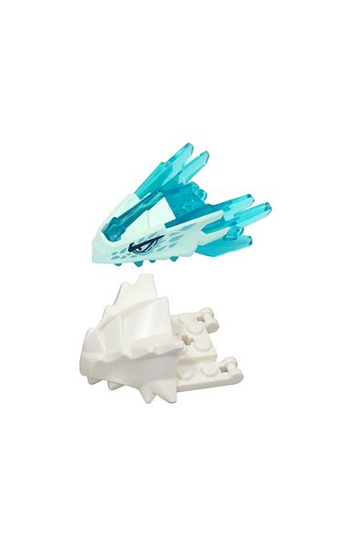 LEGO Ninjago Dragon Minifigure - Blue, Head White Chin, 1 Piece to Send
