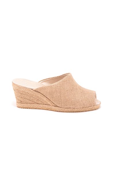 Star Tombis Women's Linen Casual Slippers - Wicker Handmade, Real Handmade Handmade