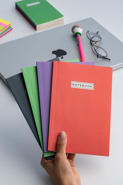 Fly Notes 13x20 cm 64 pagini Set caiet școlar fără linii - memorie, notă, fără linii