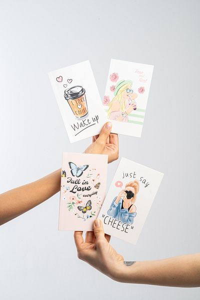 Fly Notes 4-Piece Coffee Series School Notebook - 10X15 Cm, 64 Pages, Unlined Mini Notepad