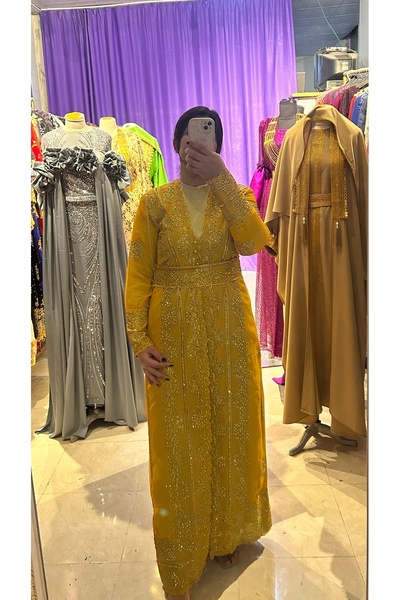 ABAYLAR Sarı kaftan