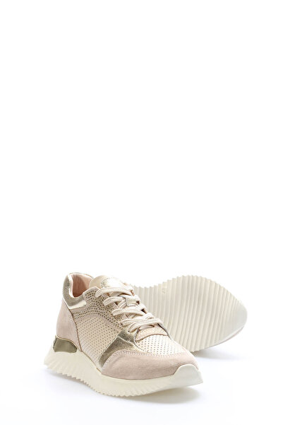 Ayakkabıhane Εσωτερικά και εξωτερικά Γνήσιο δέρμα σουέτ Μπεζ χρυσό Γυναικεία ...