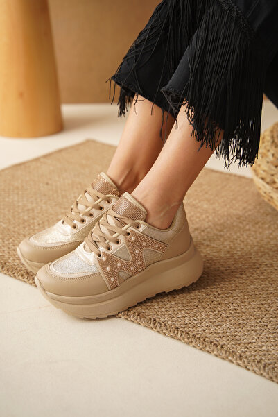 Cananın Pabuçları MDN 155 BONCUKLU SİMLİ SPOR AYAKKABI