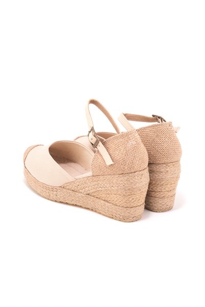Star Tombis Real Handmade Toe Straw Platform Wedge Heel Linen Straw Espadrille Handmade