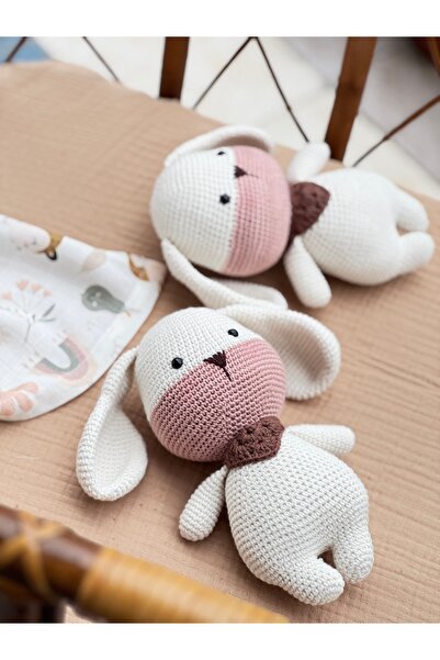 BETSY STUDIO Amigurumi Köpek Uyku Arkadaşı Organik Örgü Oyuncak Büyük Boy