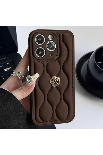 RONA STORE حافظة جلدية لهاتف آيفون 12 زيبانا كاميليا