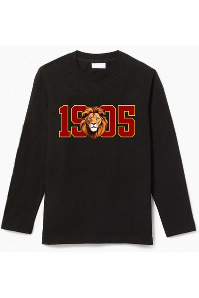Efendioğlu Design Long Sleeve Lion 05 Printed Children's Cotton T-Shirt