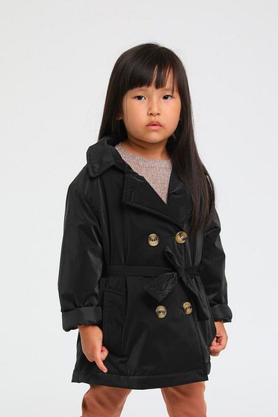 HAUSEkids 1-6 Years Girl's Black Stradivo Trench Coat