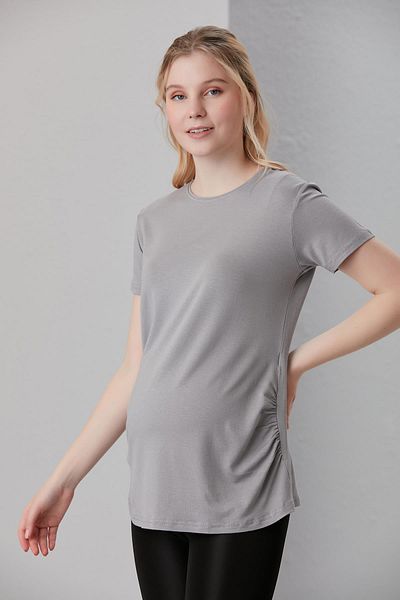 LİYACA Viscose Basic Maternity T-Shirt