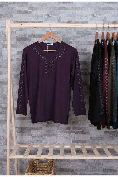 MUSTÜN Embroidery-Blouse Embroidered with Stones