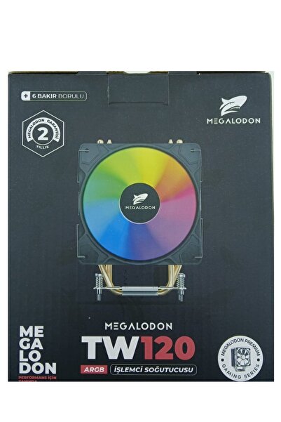 MEGALODON TW120 6 أنابيب نحاسية ARGB Tower Type Processor Cooler CPU Fan فقط لمعالجات Intel