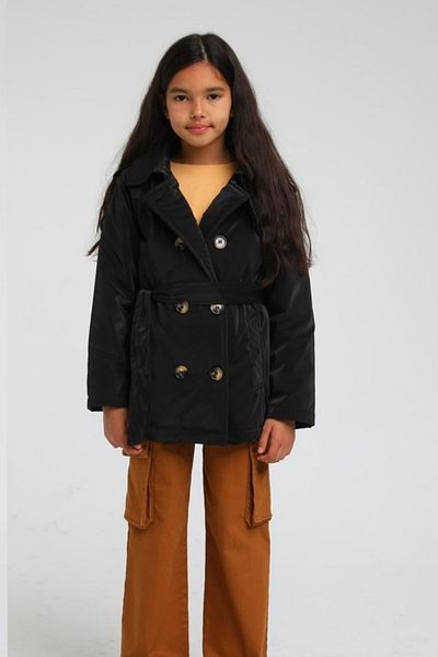 HAUSEkids 4-9 Years Old Stradivo Macca Girl's Trench Coat - Black