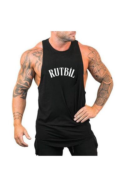 AY10 RUTBIL Fitness Tank - Tank Top pentru Sală, Pentru Sport și Fitness, Negru