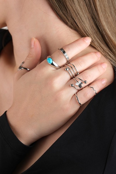 Jack Ferrero KADIN / YETİŞKİN / GENÇ ÇOKLU YÜZÜK SETİ