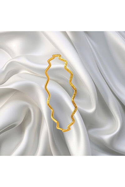 Efnan Kuyumculuk 22 Ayar Simli Dalgalı Ajda Bilezik