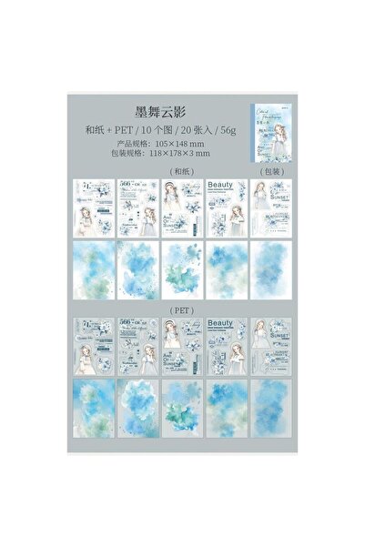 İthal U6-20 pagini carte cu autocolante pentru fete și cerneală - Culoare: Ga...