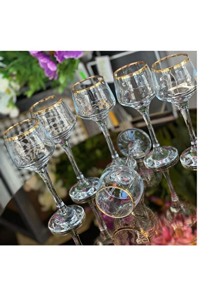 Paşabahçe Rayan Orkide Gold Yaldızı Kadeh Kahve Yanı Su Bardağı