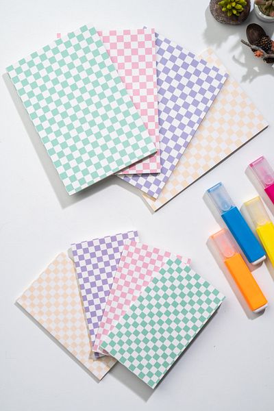 Fly Notes Chess 8-Piece Checked Notebook Set 64 Sheets School Notebook 13X20 cm 10X15 cm