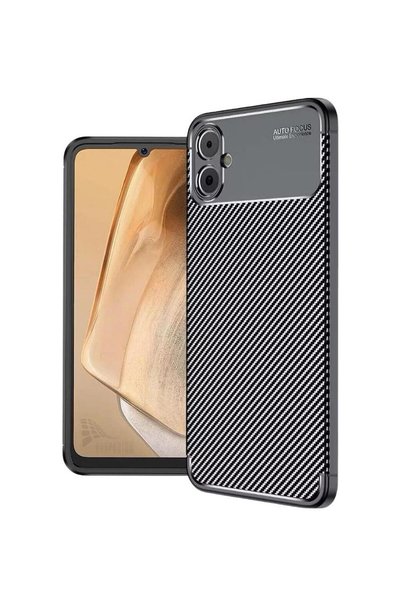 HANPORIUM Samsung Galaxy A05 Compatible Silicone Case Carbon Pattern Camera P...