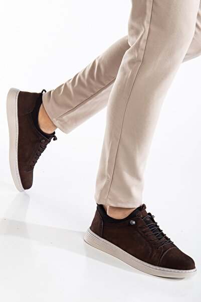 By Yağlıoğlu 9107 Men's Daily Nubuck Genuine Leather Full Orthopedic Comforta...
