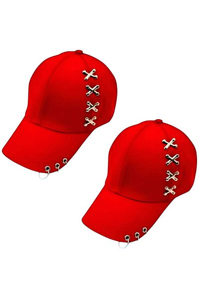 Trenderrs Комплект от 2 унисекс бейзболни шапки Punk Master