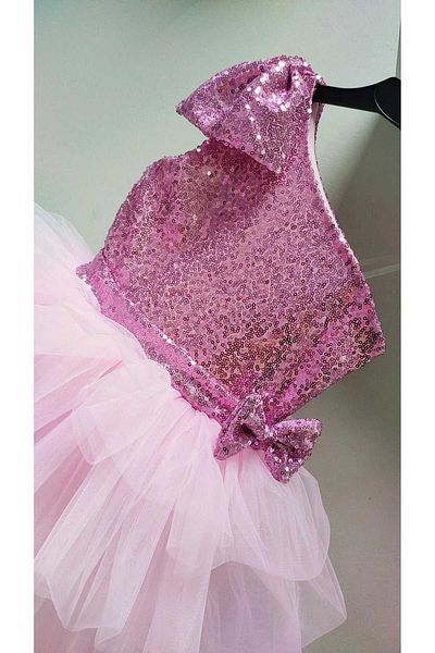 babysmile One Shoulder Pink Girl Dress