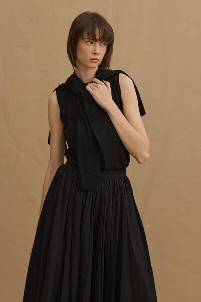 Fahhar Slim Ball and Button Cardigan Black