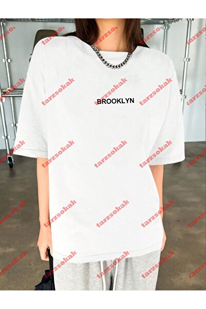 Tarzsokak Unisex Bărbați/Femei BROOKLYN Tricou cu decolteu rotund din bumbac,...