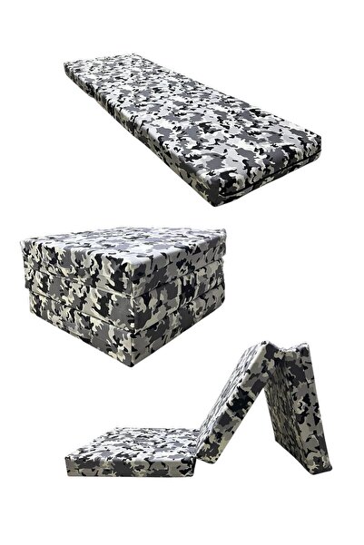 REMEGE Deprem Yatağı - Üçe Katlanır Koltuk Yatak - Çadır Içi Katlanır Yatak - Kamp Yatağı 60x180x9,5 Cm
