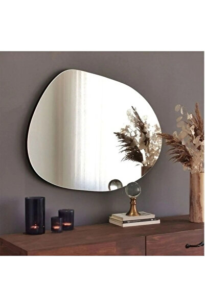 SUEL HOUSE Luna Asimetrik Model Çerçevesiz Ayna Duvar Aynası Konsol Aynası Ba...