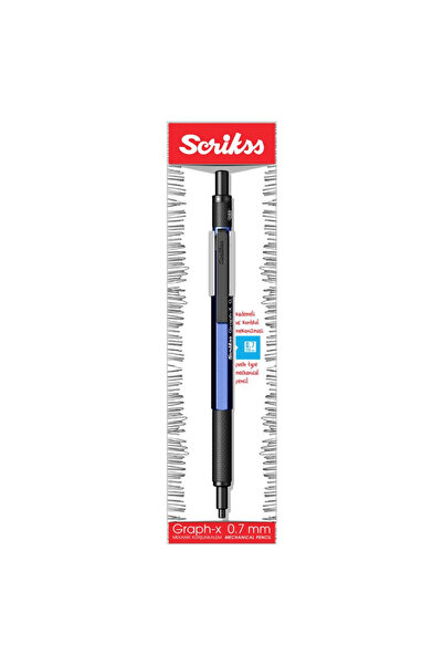 Scrikss Graph-x Mekanik Kurşun Kalem 0.7 Mm Mavi