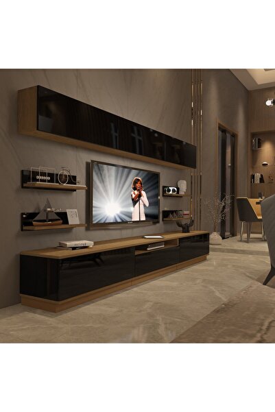 Decoraktiv Trendstyle 8ys Mdf Tv Ünitesi Tv Sehpası - Pera - Siyah