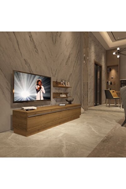 Decoraktiv Eko 4b Mdf Std Tv Ünitesi Tv Sehpası - Naturel Pera