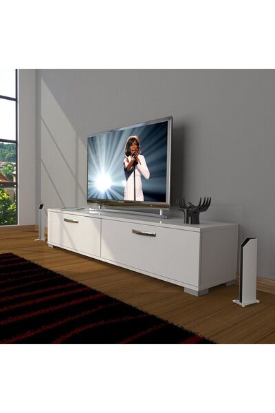 Decoraktiv Eko 140 Mdf Std Tv Ünitesi Tv Sehpası - Parlak Beyaz