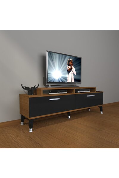 Decoraktiv Ekoflex 4 Slm Silver Tv Ünitesi Tv Sehpası - Ceviz - Siyah