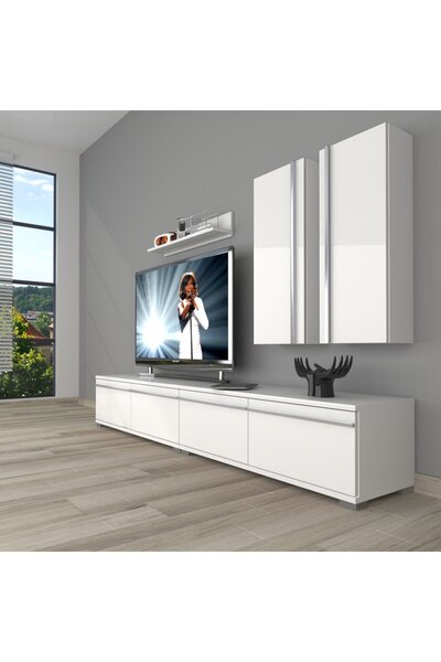 Decoraktiv Eko 5220t Mdf Tv Ünitesi Tv Sehpası - Parlak Beyaz