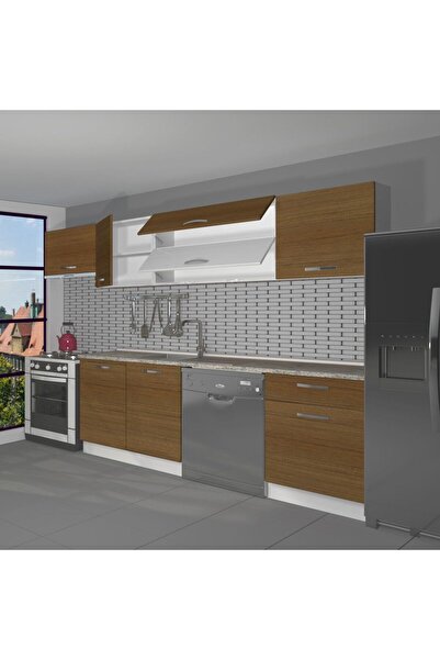 Decoraktiv Elite 280y Mdf Hazır Mutfak Dolabı - Naturel Ceviz