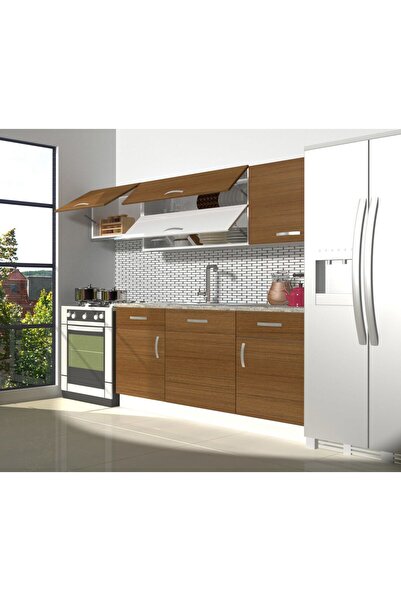 Decoraktiv Prestij 220 Mdf Hazır Mutfak Dolabı - Naturel Ceviz