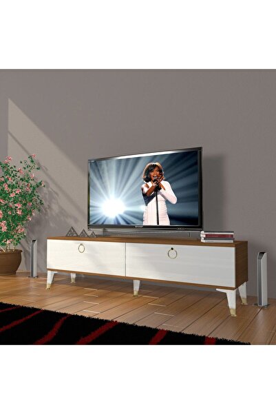 Decoraktiv Eko 140 Mdf Std Gold Tv Ünitesi Tv Sehpası - Ceviz - Beyaz