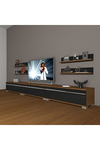 Decoraktiv Eko 270r Mdf Tv Ünitesi Tv Sehpası - Ceviz - Siyah