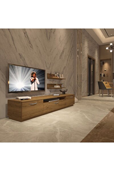 Decoraktiv Trio 200r Mdf Tv Ünitesi Tv Sehpası - Naturel Pera