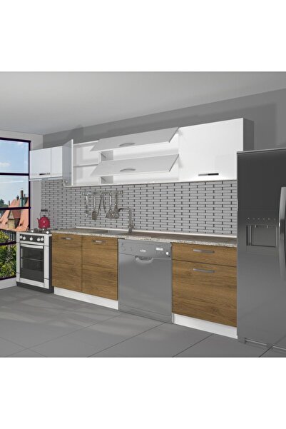 Decoraktiv Elite 280y Mdf Hazır Mutfak Dolabı - Pera - Beyaz