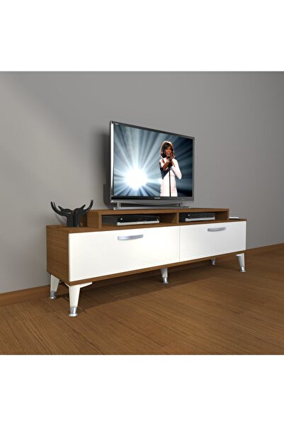 Decoraktiv Ekoflex 4 Slm Silver Tv Ünitesi Tv Sehpası - Ceviz - Beyaz