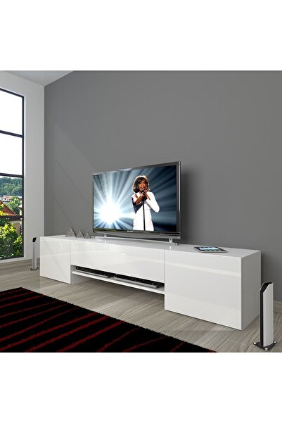 Decoraktiv 1e1 Slm Tv Ünitesi Tv Sehpası - Parlak Beyaz