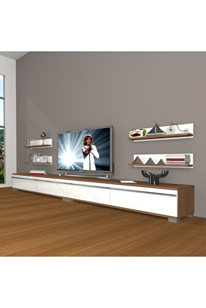 Decoraktiv Eko 360r Mdf Tv Ünitesi Tv Sehpası - Ceviz - Beyaz