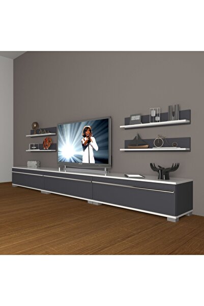 Decoraktiv Eko 270r Mdf Tv Ünitesi Tv Sehpası - Beyaz - Antrasit