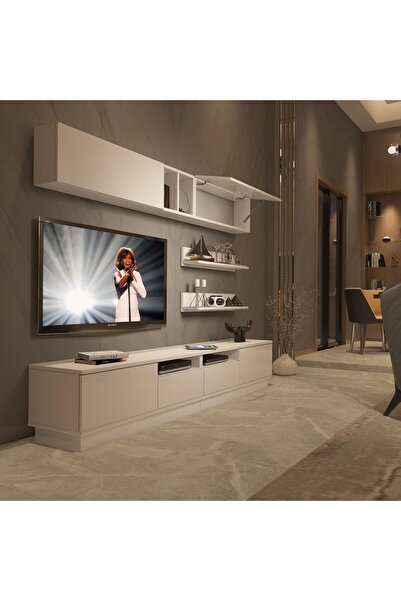Decoraktiv Trendstyle 5220s Slm Tv Ünitesi Tv Sehpası - Parlak Beyaz