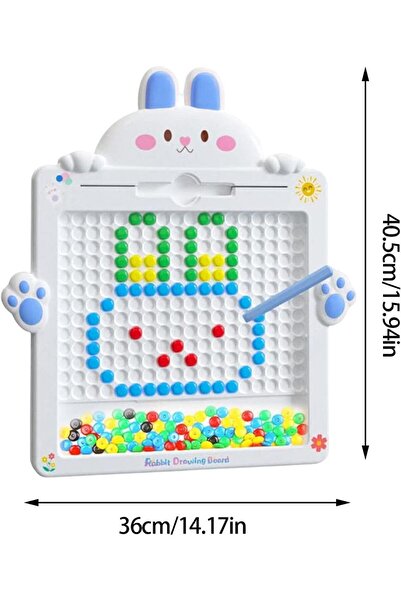 Yelajoy Magnetic Drawing Board for Toddlers Kids,Large Doodle Board with Card Slot,Magnetic Pen,Blue