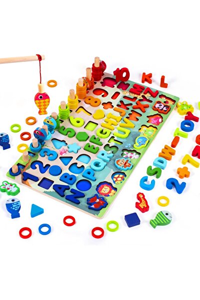 Yelajoy لعبة صيد السمك المغناطيسية للأطفال، لوحة لوغاريتمية للتعليم المبكر، ل...