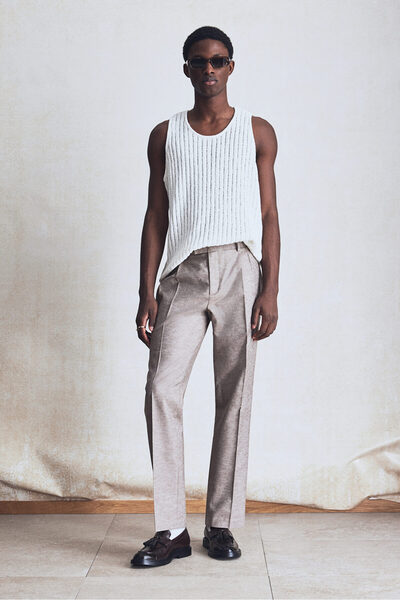 H&M Keten Karışımlı Şık Pantolon Regular Fit